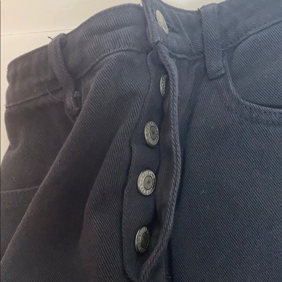 J. Galt Black Jean Skirt with 5 Button Closure - Picture 8 of 8